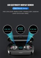 Auriculares inalámbricos intrauditivos con Bluetooth, dispositivo de audio TWS de alta calidad, con pantalla Digital F9, para juegos deportivos - details 4