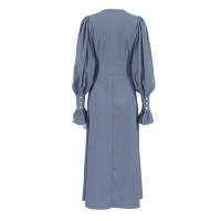 Manga farol francés Dre cuello en V Slim Fit Otoño Invierno nuevo estilo elegante mujer - details 20
