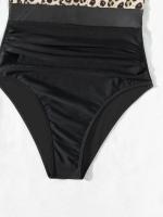 Bañador negro de una pieza para mujer, traje de baño de realce con Control de barriga, Tankini de una pieza - details 39