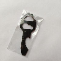 Llave de Camping Accesorios Herramientas al Aire Libre en Acero Inoxidable Clip de Carabiner Abrebotellas Llavero Anillo Multifuncional Card Tool - details 6