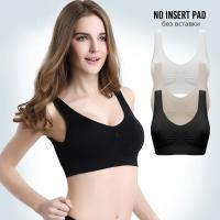 Sujetador deportivo de Yoga sin costuras para mujer, ropa interior Sexy de realce para dormir, chaleco transpirable para Fitness, gimnasio, talla grande, S-3XL - details 1