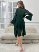 Lencería sexy para mujer, sexy, reunir pechos pequeños, tirantes de encaje, camisón de malla, traje sexual, ropa de estar - details 30