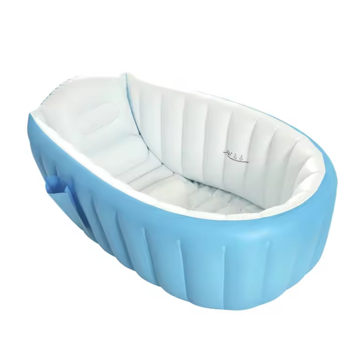 Bañera inflable para niños, bañera portátil para bebés, bañera de viaje antideslizante, plato de ducha plegable grueso para niños - 1