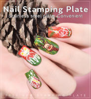 Plantilla de Arte de Uñas KADS T template de Acero Inoxidable con Patrones de Navidad Accesorios de Manicura para DIY - details 0