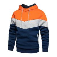 Sudadera con capucha de retales para hombre, ropa informal holgada de lana, ropa de calle cálida, moda masculina, prendas de vestir deportivas de otoño e invierno - details 14