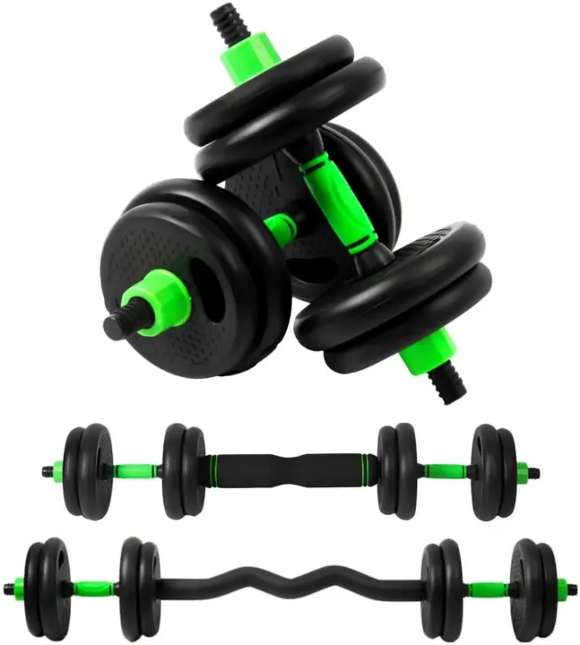 Set de Pesas Ajustables Mancuernas 10/15/20/30/40 KG Barra Recta y Curva Mangas Antideslizantes - 1