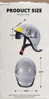 Casco De media cara para motocicleta, protector De cabeza Retro Para motocross, Unisex, Dot - details 10