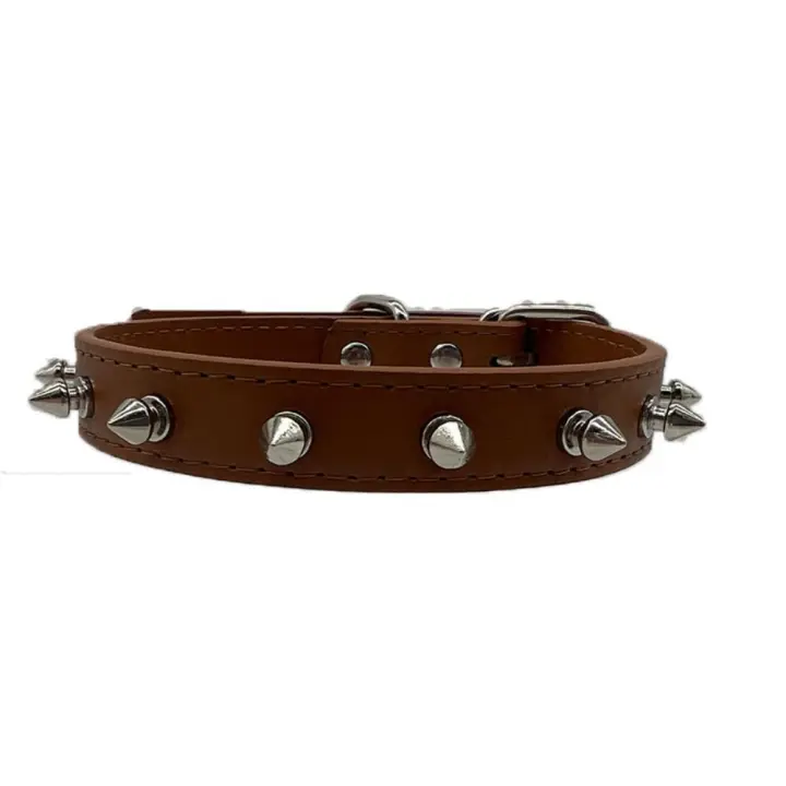 Productos para mascotas, Collar de cuero para perros y gatos, Collar ajustable colorido para mascotas, correa para el cuello exquisita y fresca para cachorros - 1
