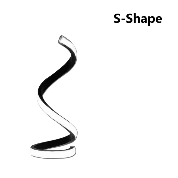 Lámpara de mesa LED USB de 5V, luz de escritorio en espiral creativa moderna, 3 colores regulables para dormitorio, sala de estar, oficina, Bar, iluminación decorativa - 1