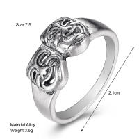 Conjunto de anillos de billar de póker de color plateado Vintage Punk para mujer Anillos de corazón gótico Hip Hop Y2k joyería de regalo masculina de moda coreana - details 37