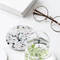 Posavasos de cerámica absorbente con patrón de terrazo, decoración moderna para mesa de centro, gran regalo de inauguración de la casa - details 2