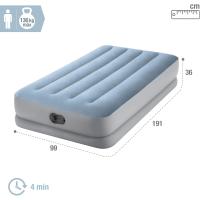 Colchón Hinchable Doble, con Bomba IEléctrica USB Integrada, se Infla en Aproximadamente de 4 Minutos, Peso Máximo 272 kg, Material Flocado más PVC Laminado, 152 x 203 x 36 cm - details 10