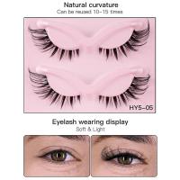 Pestañas de Gato de Mirada Natural Extensiones de Pestañas Falsas Gruesas y Rebanadas para Maquillaje - details 7
