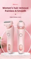 Maquinilla de afeitar corporal para mujer, depiladora de eliminación indolora, recargable por USB, recortadora para cara, pierna, axila, Bikini, afeitadora púbica de mano - details 3