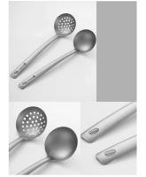 Kit de herramientas Esdera con cuchara ranurada de titanio de mango largo, filtro de servicio de alimentos, hotpot villa, ligero y duradero - details 9