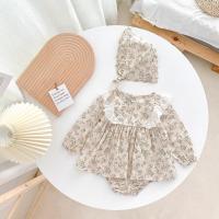 -Monos de Manga Larga para Otoño para Niñas, Ropa de Princesa, Monos, Flor, Encaje Lindo con Gorro - details 2