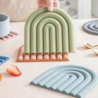 Mantel de Mesa de Silicona Arcoiris Soporte Resistente al Calor para Ollas Calientes - details 3