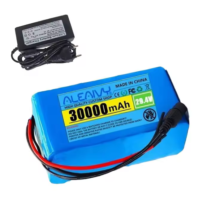 Batería Li-ion para Bicicleta Eléctrica 24v 30ah 7s3p Paquete de Batería de 30000mah Carga de Hogar - 1