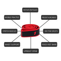 Banda elástica plegable para Yoga, cinturón de 8 secciones, portátil, para ejercicio, baile, Pilates, F - details 8