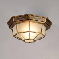 Luz de techo de bronce negro antiguo para exteriores, lámpara de montaje empotrado E27 para camino al aire libre, pasarela, iluminación de balcón - details 4