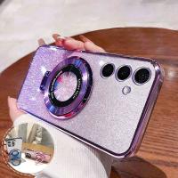 Funda de Silicona con Plating Brillante para Samsung Galaxy Cubierta de Soporte para A16, A15, A25, A35, A55, A14, A24, A34, A54 5g - details 0