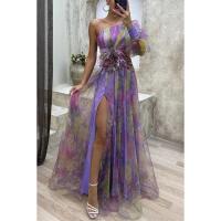 Vestido Elegante de Malla Multifuncional para Mujer Estilo Descubierto con Hombros - details 5