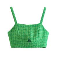 PB & ZA 2025 temperamento versátil pantalón corto casual patrón hueco suspender top novedad de verano ropa de mujer - details 1