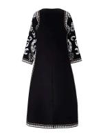 Mia Muse Ramadan Essentials Abaya clásico tradicional ral estampado manga acampanada cuello redondo Midi vestidos casuales - details 14
