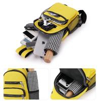 Fengdong-Mochila pequeña para hombre, mini bolso cruzado deportivo, bolsa de pecho unisex, bolsa de nailon impermeable - details 8