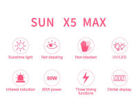 Secador de uñas de 45LED Lámpara LED para curar todo el esmalte de uñas de Gel con pantalla táctil LCD grande Sensor inteligente para salón de manicura de marca Clou Beaute - details 2