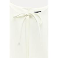 BUNO-Vestidos de fiesta de noche elegantes de primavera para mujer, dobladillo ancho ondulado, lazo decorado, liso, sin mangas, cuello redondo, vestidos de moda - details 10