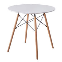 EGOONM-Mesa redonda de estilo Medieval para el hogar, mesa de comedor pequeña de diseño nórdico, mesa de negociación Simple creativa, 80CM - details 0