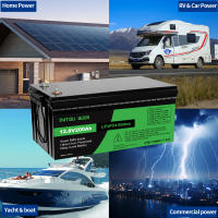 LiFePO4-Batería de litio de 200Ah, 12V, BMS, 10000 + bicicleta autocaravana, Tiendas de barcos - details 1