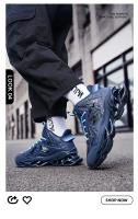Zapatillas de ocio versátiles para hombre, zapatos deportivos ligeros y cómodos para caminar, zapatos para correr con hoja de grafiti a la moda, calzado masculino - details 8