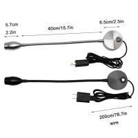 Interruptor táctil regulable, 3 modos de Color, 10 Luces de lectura LED de brillo, cuello de cisne Flexible, luz de pared para cabecera de cama - details 1