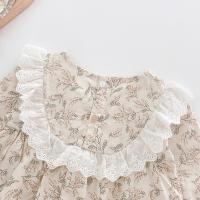 -Monos de Manga Larga para Otoño para Niñas, Ropa de Princesa, Monos, Flor, Encaje Lindo con Gorro - details 5