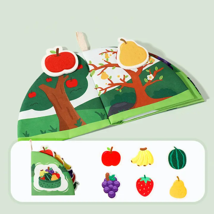 Libro ocupado de tela 3D Montessori, juguetes sensoriales de fieltro, libro suave de tela para actividades de aprendizaje para bebés, libros silenciosos, regalo para recién nacidos - 1
