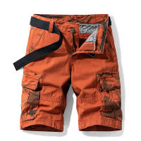 Pantalones cortos cargo de algodón con múltiples bolsillos para hombre - details 6