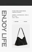 Bolso de mano de mezclilla de gran capacidad para mujer, nuevo bolso de viaje de cercanía versátil, bolso bandolera. - details 1