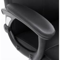 Giratoria de Oficina, PU Resistente, Ajustable en Altura, Diseño Ergonómico, Negro - details 6