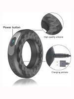 El vibrador del anillo del silicón recargable por USB cierra el juguete estimulante para los hombres que se masturban - details 6