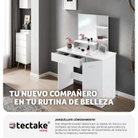 tocador de Maquillaje, Estilo Vintage, Espejo Giratorio, Taburete Acolchado, 4 cajones, Elegante, Muebles Dormitorio, tocador con Espejo, Espejo Maquillaje, tocadores de Maquillaje - details 38
