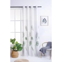 Cortina de costura transparente con hoja de monstruo de poliéster bordada 150x260cm - details 1
