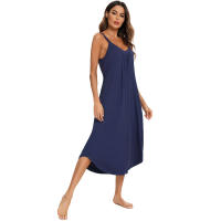 2025 Ropa de verano nueva, ropa de casa, ropa de mujer europea, camisón sexy con tirantes cómodos y de gran vuelo. - details 9