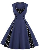 Vestido Retro Vintage de gran tamaño para mujer, Vestidos de fiesta de verano con estampado Rockabilly de los años 50 y 60, Vestidos tipo túnica, bata informal para mujer - details 7