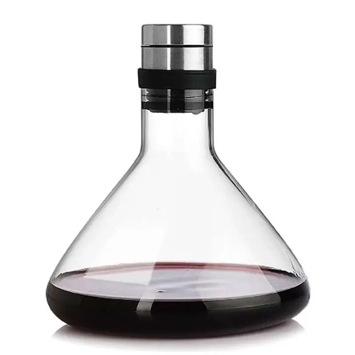 Botella grande súper clásica con tapón rápido, 1000ml, hecha a mano, cristal, vino tinto, separador de brandy, bar en casa, botella de vino, tarro - 1