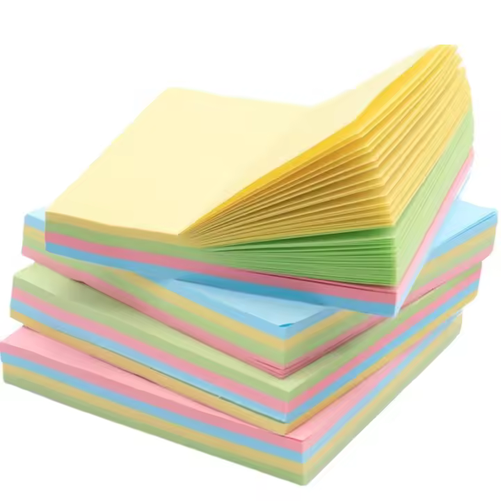 Papel de Memorando Multicolor STONEGO 100 Hojas Notebook de Bolsillo Pegatinas de Notas de Oficina Material de Escritorio - 1