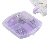 Pequeña grapadora compacta para estudiantes, bonitos suministros de oficina, juego de grapadora en miniatura, kits de grapadora portátiles para suministros de oficina - details 0