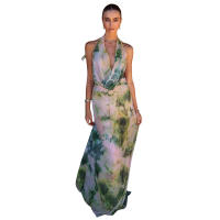 BUNO-Conjunto de 2 piezas con cuello oscilante para mujer, traje a juego con cuello Halter y espalda descubierta, falda con volantes de malla - details 41