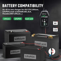 Cargador de batería inteligente automático para baterías de plomo-ácido LiFePO4  6V 12V  3000mA cargador para motocicleta y coche - details 7